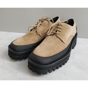 Paloma Barcelo Kenny Platform Loafer Tan Size 39 New